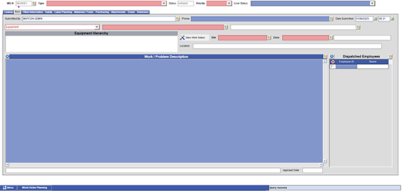 MAPCON CMMS work order creation menu for writing successful work orders and instructions.